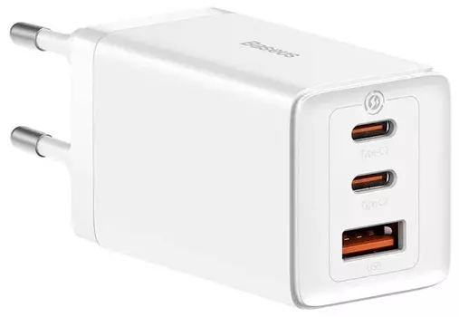 Зарядное устройство сетевое Baseus CCGP120202 GaN5 Pro Fast Charger 2 usb-c 1 usb 65W, кабель Type-С Type-С 100W 1 метр