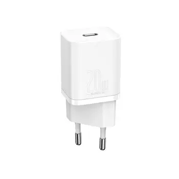 Зарядное устройство сетевое Baseus CCSUP-B02 Super Si Quick Charger USB-C 20W White