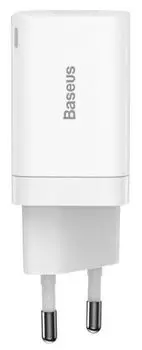 Зарядное устройство сетевое Baseus CCSUPP-E02 Super Si Pro Quick Charger USB-C, USB-A 30W White