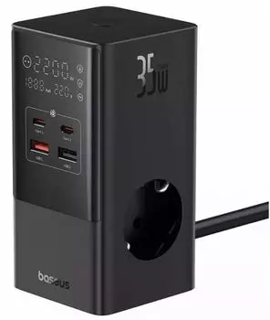Зарядное устройство сетевое Baseus E00023606113-00 Cluster Black