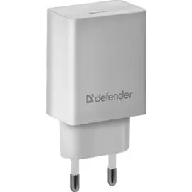 Зарядное устройство сетевое Defender EPA-10 83549 1xUSB, 5V/2.1А, белый, пакет