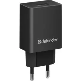 Зарядное устройство сетевое Defender EPA-10 83572 1xUSB, 5V/2.1А, пакет, черный