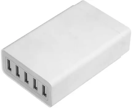 Зарядное устройство сетевое GCR UG-CD101 GCR-5PAUSB на 5 USB порта, серый