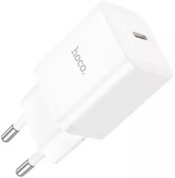 Зарядное устройство сетевое Hoco N27 20W 3A+2.22A+1.67A (PD+QC+AFC) USB-C универсальное белый