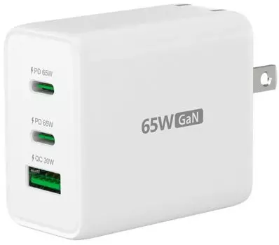 Зарядное устройство сетевое j5create JUP3365E 65W GaN USB-C 3-Port Charger