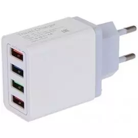 Зарядное устройство сетевое mObility NT-14 УТ000024517 4*USB, 3A, белое