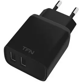 Зарядное устройство сетевое TFN TFN-WCRPD12W2U01 2*USB Type-А, 2.4A+кабель micro USB, black