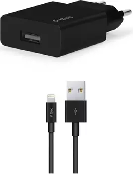 Зарядное устройство сетевое TTEC 2SCS20LS SmartCharger Travel 2.1A с кабелем Lightning для зарядки и передачи данных. Цвет: черный