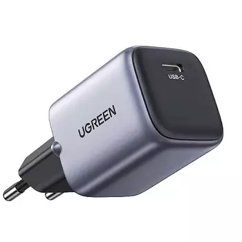 Зарядное устройство сетевое UGREEN CD319 25257_ Nexode Mini USB-C 30W PD GaN Fast Charger EU с кабел