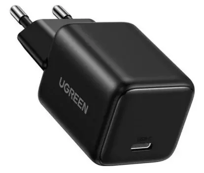 Зарядное устройство сетевое UGREEN X512 55553_ mini 20W USB-C GaN Fast Charger EU. цвет: черный