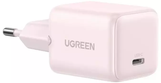 Зарядное устройство сетевое UGREEN X513 65011_ 30W USB-C GaN Fast Charger EU. цвет: розовый