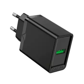 Зарядное устройство сетевое Vention FADB0-EU Сетевое зарядное устройство Vention на 1 порт USB C QC 4.0 Чёрный
