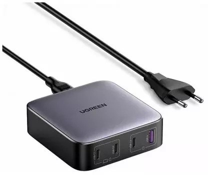 Зарядное устройство UGREEN CD328 90928_ 1*USB-A+3*USB-C, 100W, серый космос
