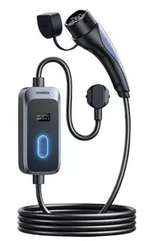 Зарядное устройство UGREEN EV706 25832_ портативное для электромобиля 16A. Цвет: черный/серый