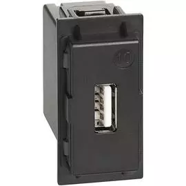 Зарядное устройство USB BTicino K4285C1 LIVING NOW стандарт А, 1500мА, 1 модуль