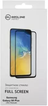 Защитное стекло Red Line УТ000010821 для Samsung Galaxy S8 Plus, 3D, tempered glass, чёрная рамка