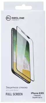 Защитное стекло Red Line УТ000013942 на заднюю панель для Apple iPhone X/XS, tempered glass, чёрная рамка