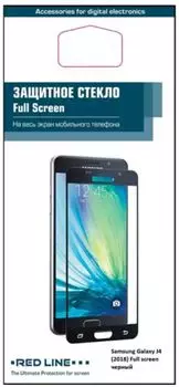 Защитное стекло Red Line УТ000015334 для Samsung Galaxy J4 (2018), tempered glass, чёрная рамка