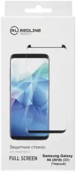 Защитное стекло Red Line УТ000015347 для Samsung Galaxy A6 (2018), 3D, tempered glass, чёрная рамка