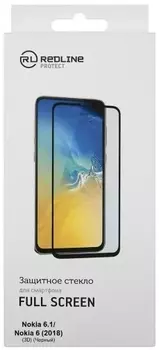 Защитное стекло Red Line УТ000015918 для Nokia 6.1/Nokia 6 (2018), 3D, tempered glass, чёрная рамка