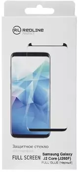Защитное стекло Red Line УТ000017067 для Samsung Galaxy J2 Core (2020), FULL GLUE tempered glass, чёрная рамка