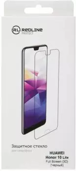 Защитное стекло Red Line УТ000017125 для Huawei Honor 10 lite, 3D, tempered glass FULL GLUE, чёрная рамка