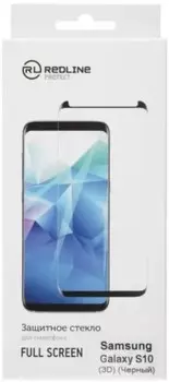 Защитное стекло Red Line УТ000017172 для Samsung Galaxy S10, 3D, tempered glass, чёрная рамка