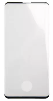 Защитное стекло Red Line УТ000017924 для Samsung Galaxy S10, 3D, tempered glass, с клеем в месте отпечатка, чёрная рамка