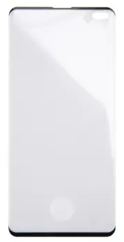 Защитное стекло Red Line УТ000017925 для Samsung Galaxy S10 Plus, 3D, tempered glass, с клеем в месте отпечатка, чёрная рамка