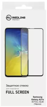 Защитное стекло Red Line УТ000020415 для Samsung Galaxy A21s, 3D, tempered glass FULL GLUE, чёрная рамка