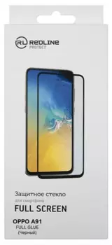 Защитное стекло Red Line УТ000021227 для OPPO A91, tempered glass FULL GLUE, чёрная рамка