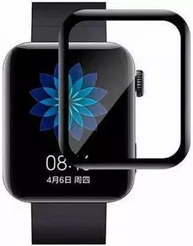 Защитное стекло Red Line УТ000024593 полимерное, PMMA для часов Xiaomi Mi Watch Lite (3D), черная рамка