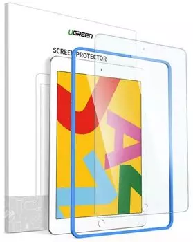 Защитное стекло UGREEN SP145 80352_ для iPad 10.2" (2019) Edge HD Protective Film с комплектом для установки. Цвет: прозрачный