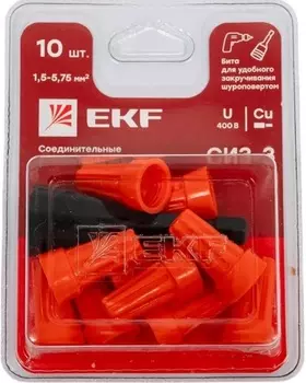 Зажим соединительный изолирующий EKF plc-cc-5-b СИЗ-3 (1,5-5,75мм2) блистер (10шт.)