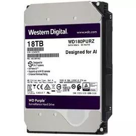 Жесткий диск 18TB SATA 6Gb/s Western Digital WD180PURZ WD Purple 3.5" 7200rpm 512MB