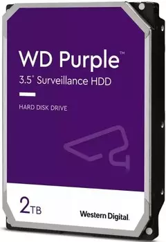 Жесткий диск 2TB SATA 6Gb/s Western Digital WD23PURZ WD Purple 3.5" 5400rpm 256MB