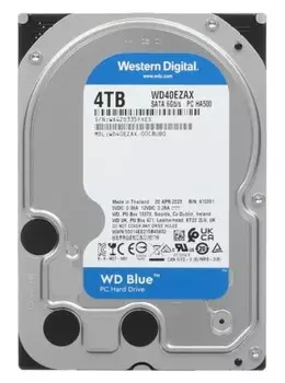 Жесткий диск 4TB SATA 6Gb/s Western Digital WD40EZAX WD Blue 3.5" 5400rpm 256MB CMR