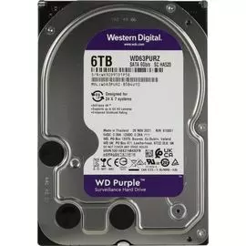Жесткий диск 6TB SATA 6Gb/s Western Digital WD63PURZ WD Purple, 3.5", 256MB, 5640rpm