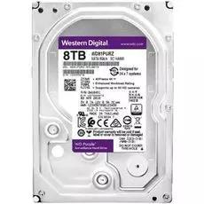 Жесткий диск 8TB SATA 6Gb/s Western Digital WD82PURZ 3.5" WD Purple 7200rpm 256MB