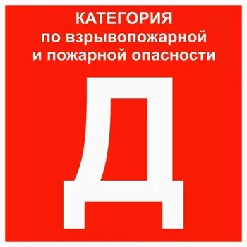 Знак пластик EKF pn-d "Категории взрывопожарной опасности Д" (200x200)
