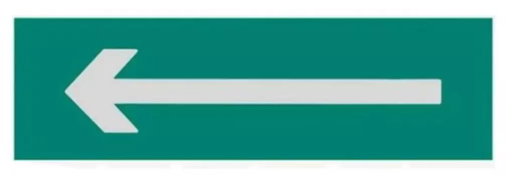 Знак WOLTA Е02-01Л-Т сменная надпись "Стрелка влево" на зеленом фоне