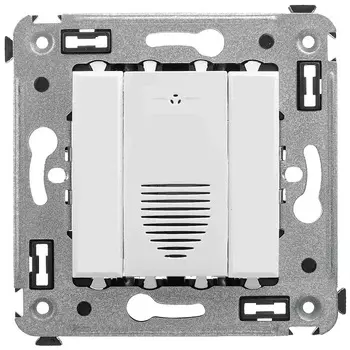 Звонок DKC 4400193 в стену, "Белое облако", 2 модуля, "Avanti"