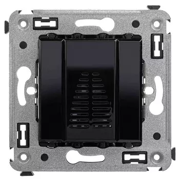 Звонок DKC 4402193 в стену, "Черный квадрат" 2 модуля, "Avanti"