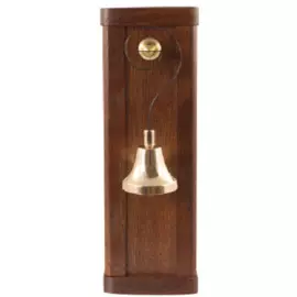 Звонок Zamel DNS-222 "MULINO", проводной, эл.-механич., 220 В, темное дерево/латунь, 80 дБ,