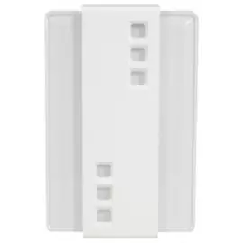 Звонок Zamel GNS-247/A-BIA "VETRO", проводной, эл.-механич., 220 В, белый+белое стекло 8мм, 85 дБ