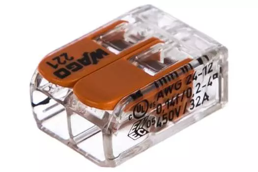 Клемма WAGO универсальная компактн. 2-пр. клемма 20шт/уп