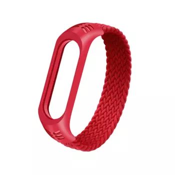 Сменный ремешок для Xiaomi Mi Band 6 нейлоновый эластичный 150mm (красный)