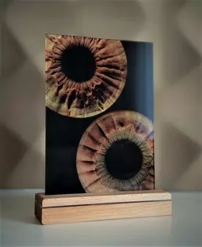 Подарочный сертификат «Фото радужки глаз на стекле» (Фото без подсветки, От 1 до 2 чел.)