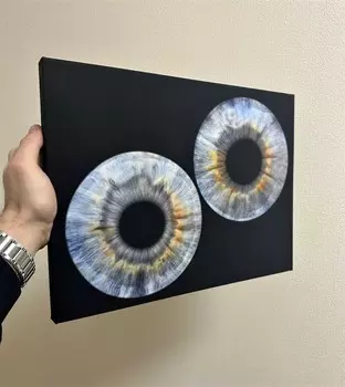 Подарочный сертификат «Фото радужки на холсте» (Парное фото 30х40, От 1 до 2 чел.)