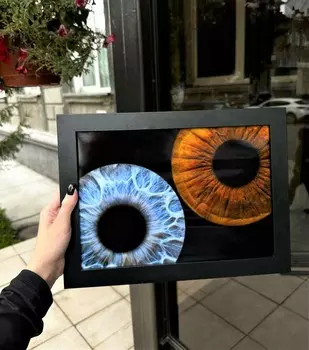 Подарочный сертификат «Фотография радужки в рамке» (20 минут, 2 радужки (1-2 чел.))